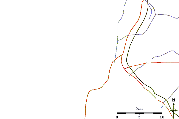 Roads and rivers around Le Grand Crohot