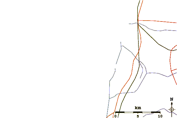 Roads and rivers around Le Porge