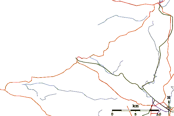 Roads and rivers around Le Riz