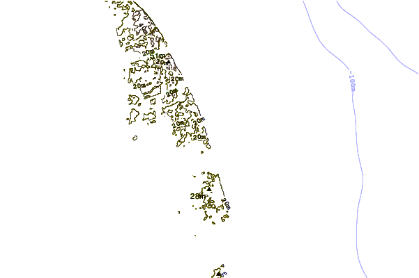 Shoreline around Lecounts Hollow
