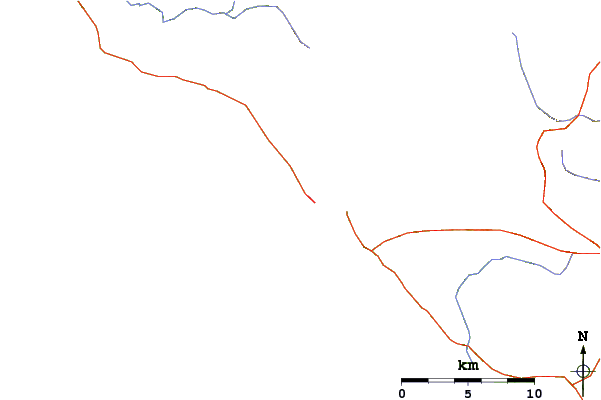 Roads and rivers around Leffingwell Landing