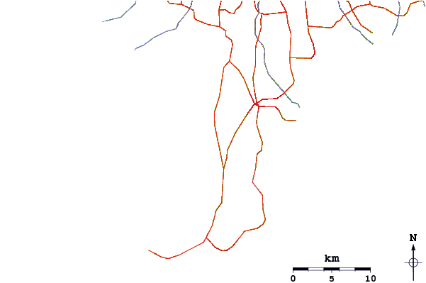 Roads and rivers around Legian Beach