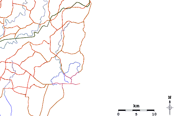 Roads and rivers around Lennox Head