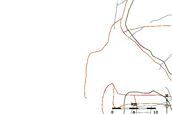 Roads and rivers around Le petit Train