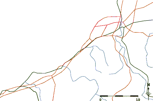 Roads and rivers around Guethary - Les Alcyons/Avalanche