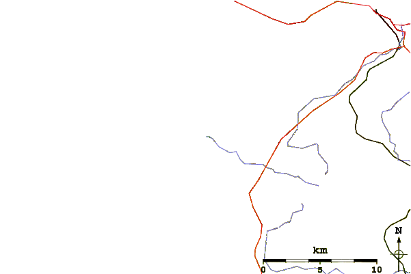 Roads and rivers around Les Cous Cous