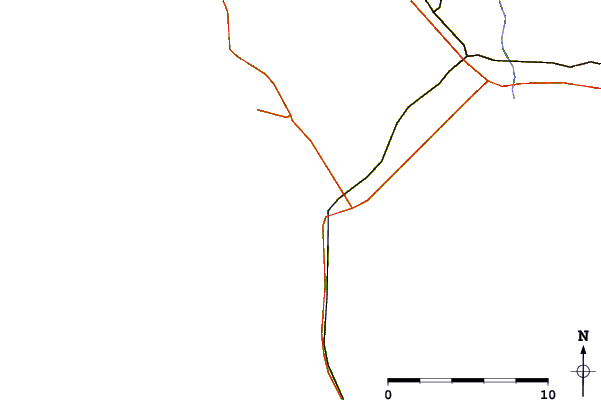 Roads and rivers around Les Crevettes Ste Barbe