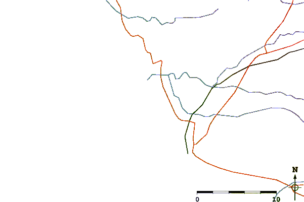 Roads and rivers around Les Dunes