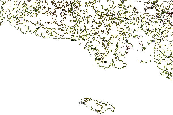 Shoreline around Les Moules