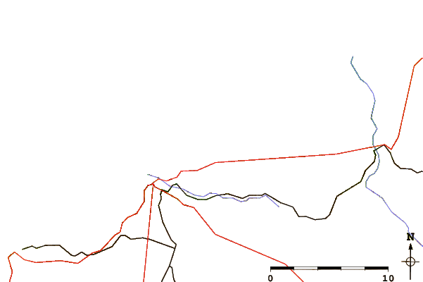 Roads and rivers around Le Petits Dalles