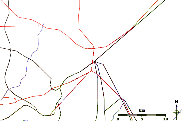 Roads and rivers around Lester River