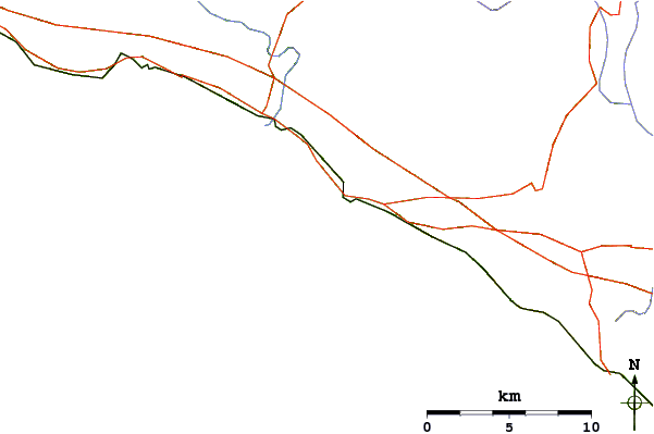 Roads and rivers around Levanto