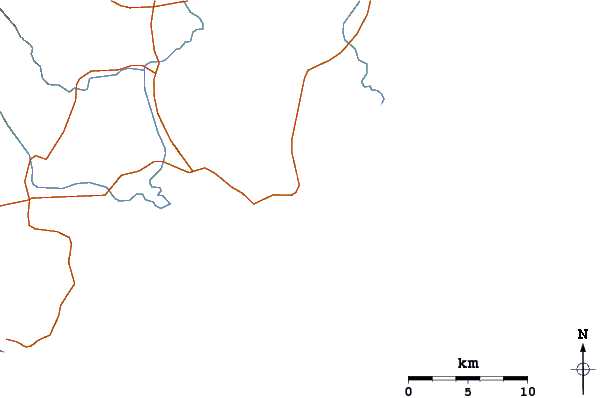 Roads and rivers around Libanona Beach
