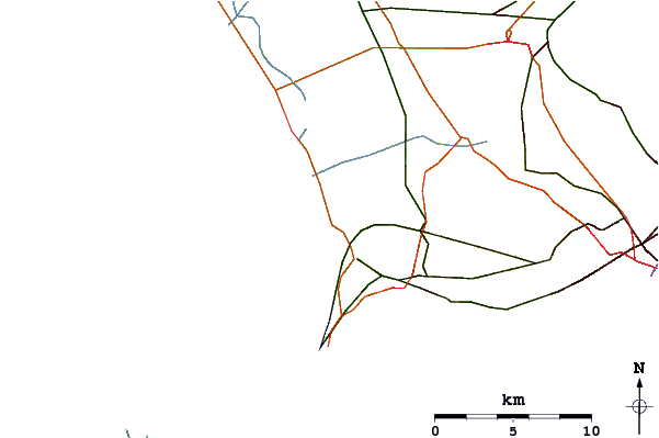 Roads and rivers around Licola Beach ( Lido Capri)