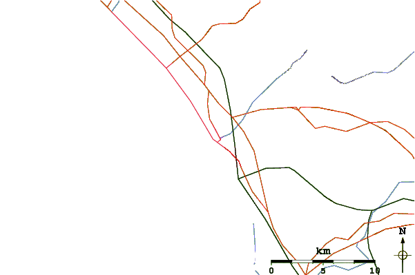 Roads and rivers around Lido Camaiore