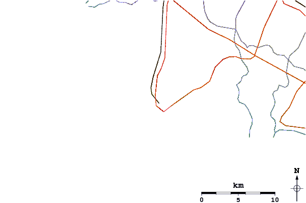 Roads and rivers around Lido Garda (Anzio)