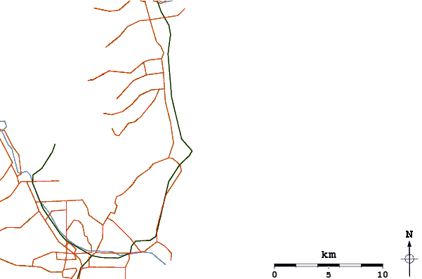 Roads and rivers around Lighthouse (Spot C)