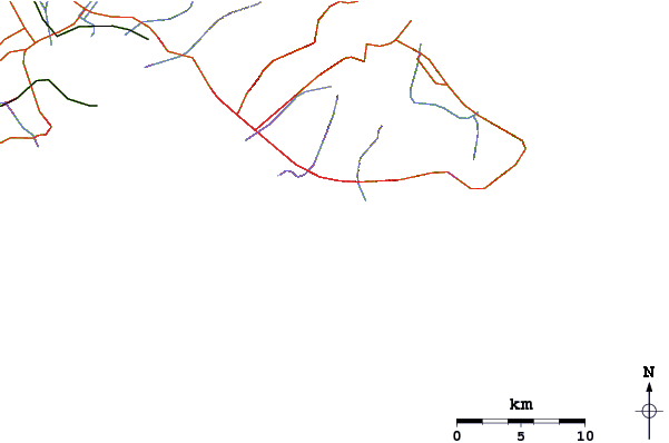 Roads and rivers around Lighthouse