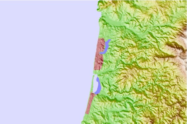 Surf spots located close to Lincoln City Nelscott Reef