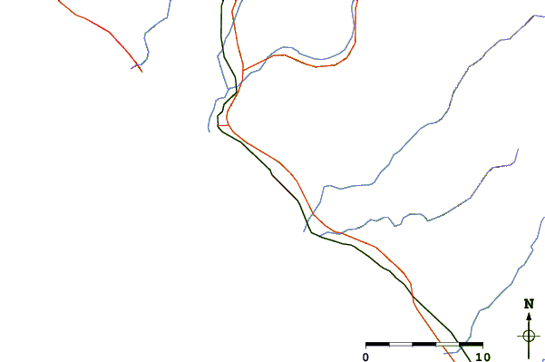 Roads and rivers around Linda Lane Beach