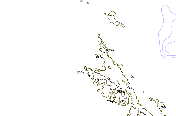 Shoreline around Lindamar