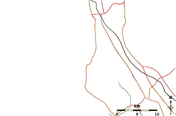 Roads and rivers around Lindamar