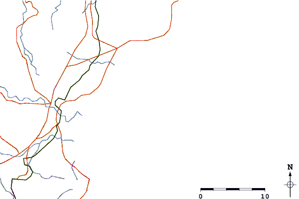 Roads and rivers around Little Bombie