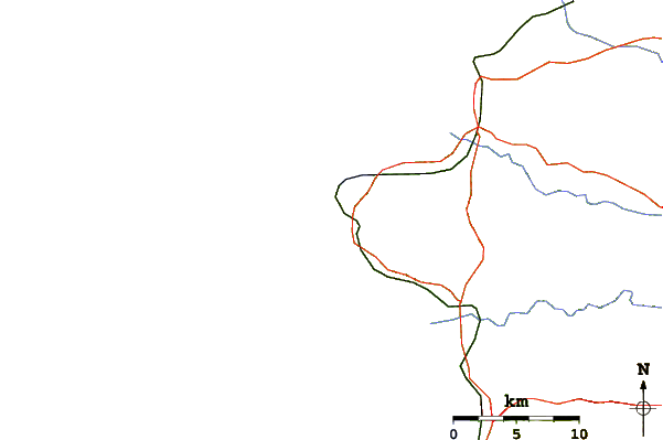 Roads and rivers around Little Malibu (Rincon)