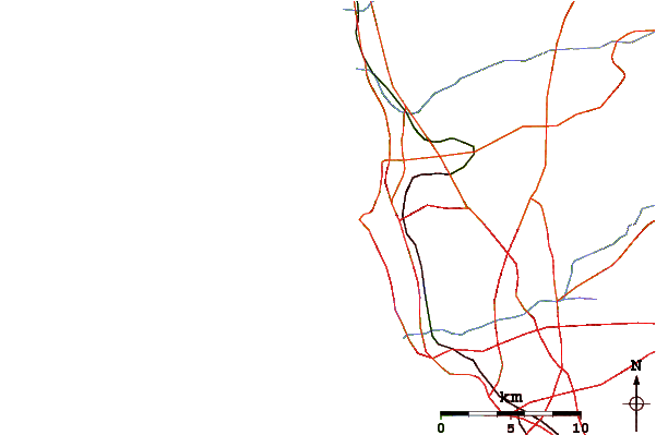 Roads and rivers around Little Point