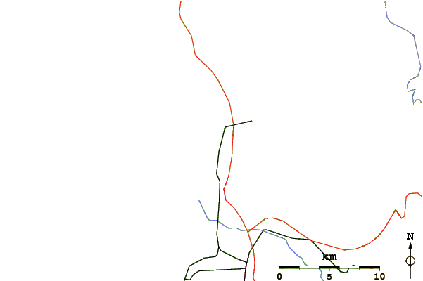 Roads and rivers around Little River State Beach