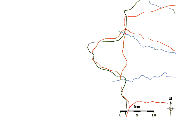 Roads and rivers around Little Malibu