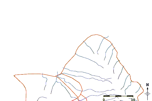 Roads and rivers around Log Cabins