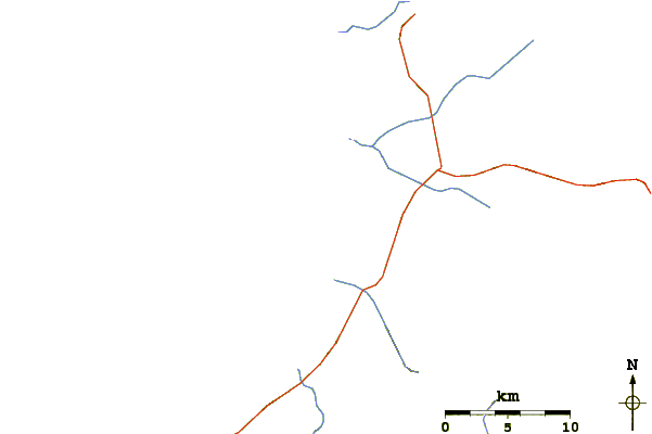 Roads and rivers around Lolas
