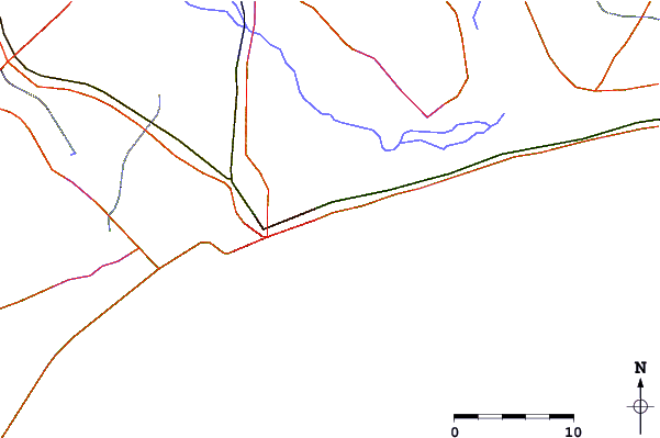 Roads and rivers around Lome Rivage