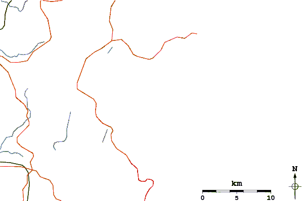 Roads and rivers around Long Bay Reef