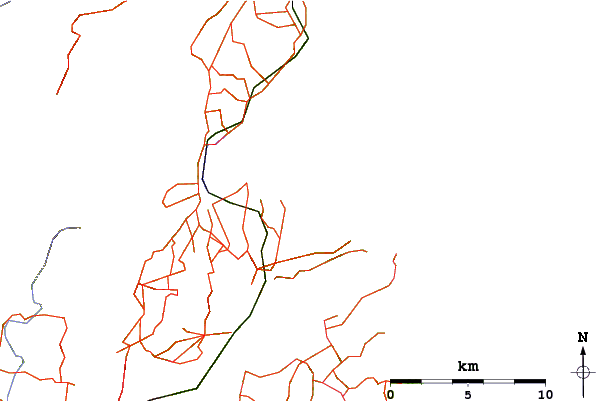 Roads and rivers around Otago Peninsula - Long Beach