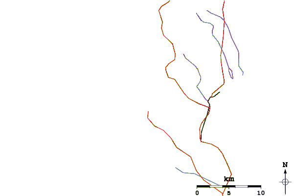 Roads and rivers around Long Beach