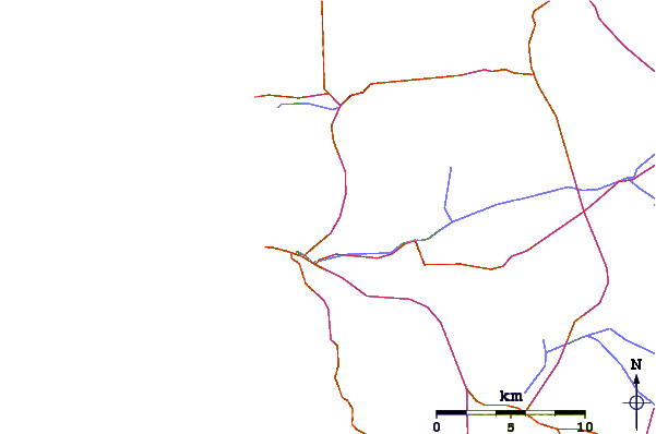 Roads and rivers around Long Beach