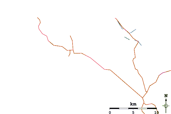 Roads and rivers around Long Beach (Tofino Airport)