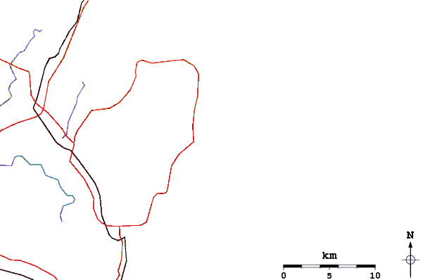 Roads and rivers around Long Reef