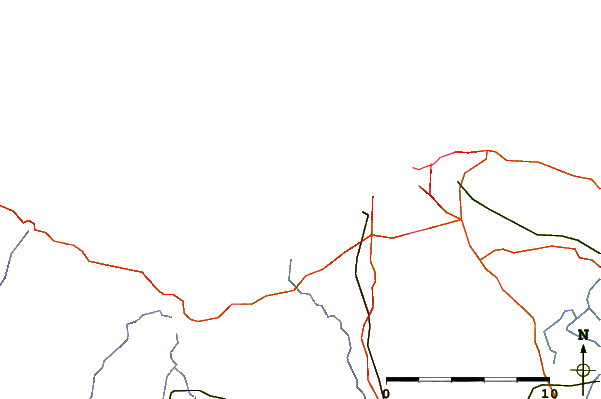 Roads and rivers around Longchamps