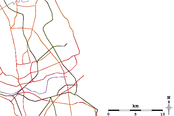 Roads and rivers around Longsands Bay