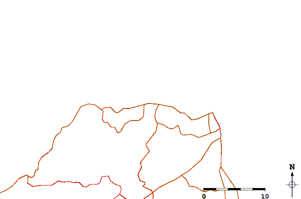Roads and rivers around Los Enanos
