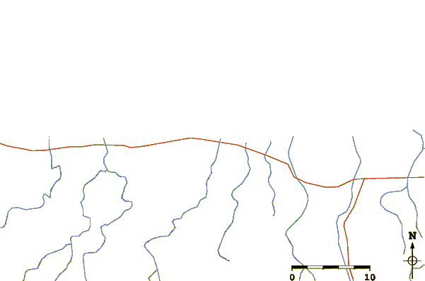 Roads and rivers around Las Gaviotas