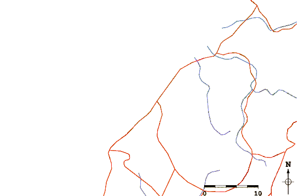 Roads and rivers around Los Organos
