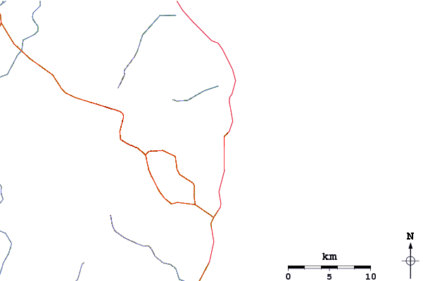 Roads and rivers around Los Frailes