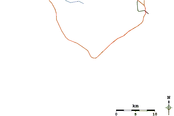Roads and rivers around Los Lances