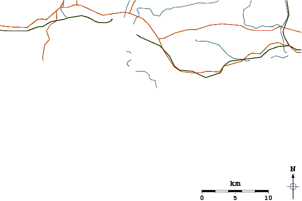 Roads and rivers around Lowlands Beach