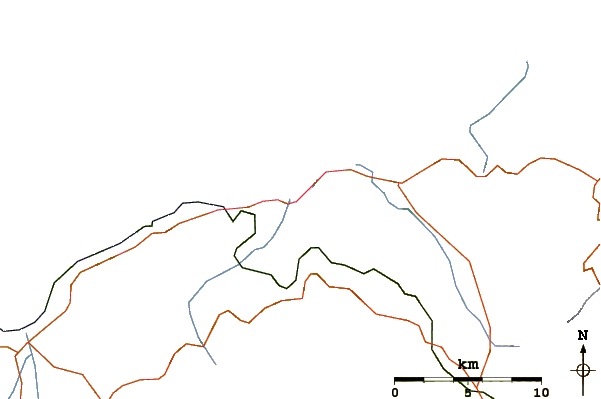 Roads and rivers around Lozari Beach