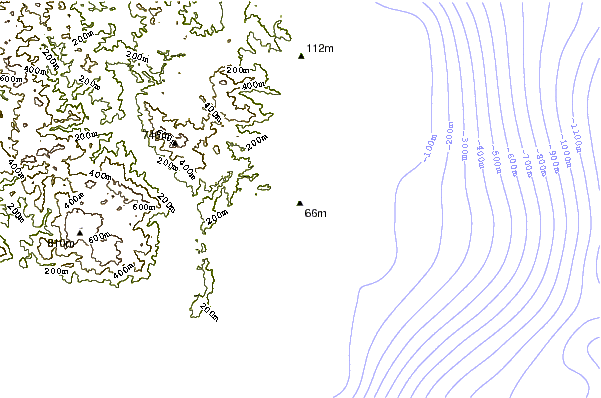 Shoreline around Lucky Point